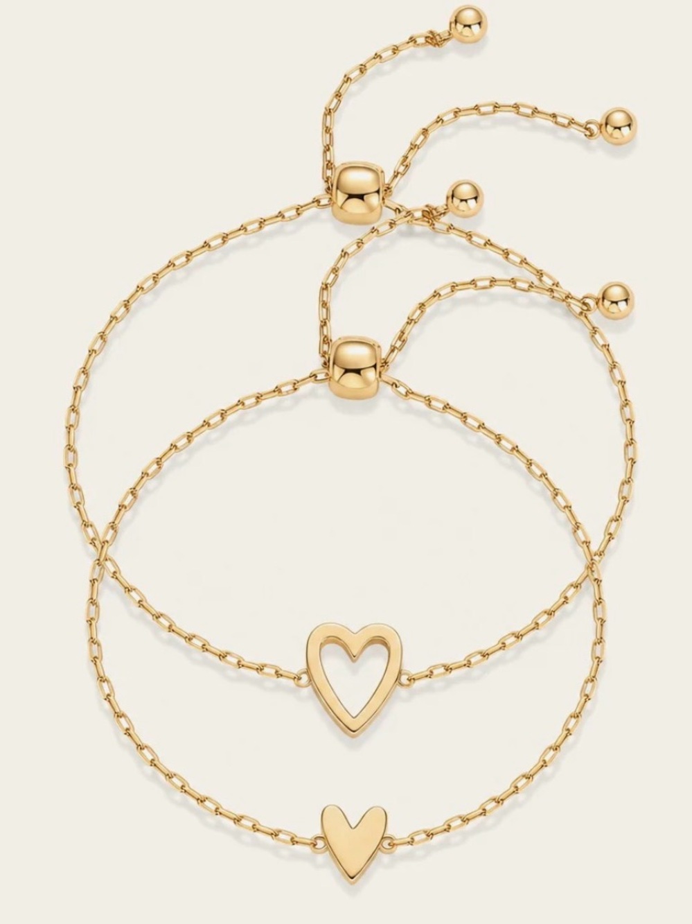 AVARIA Amoura Matching Gold Heart Bracelets New in Bag